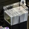 Clear Card Storage Box With Adjustable Dividers For Home Offices Organization And Small Items Large Capacity Container