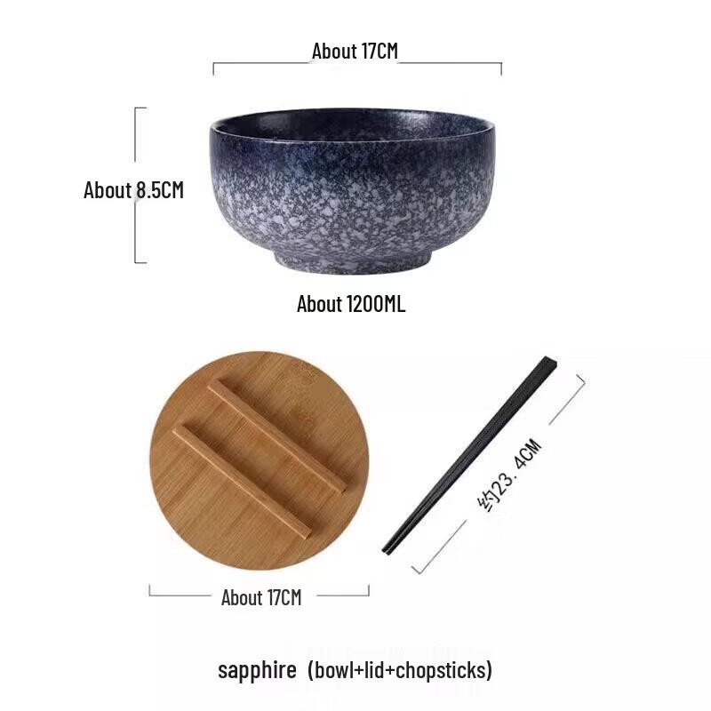 Japanese Ceramic Ramen Noodle Bowl