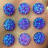 DIY 40Pcs 12mm Round AB Resin Flatback Rhinestones for Phone Wedding Crafts