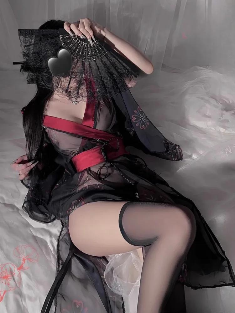 Women Sexy Maid Bunny Girl Costumes Cosplay Babydoll Erotic Lingerie Spaghetti Strap Skirt Set Student Uniform Party Club Outfit