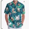 A new large-size men's fashion digital printing short-sleeved shirt in summer from the source manufacturer