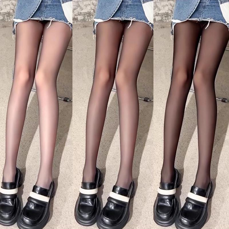 Thin Pantyhose Black Stockings Leggings for Women Transparent Hosiery Slim Breathable See Silk Through Anti-hook Ultra Tights
