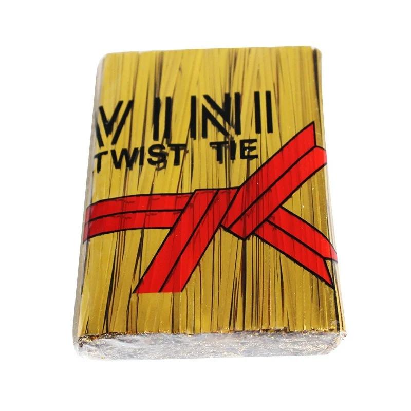 Péct Balení Těsnění Hedvábí Zlato Stuha Vánoční Produkty Řemesla Vázání Páskování