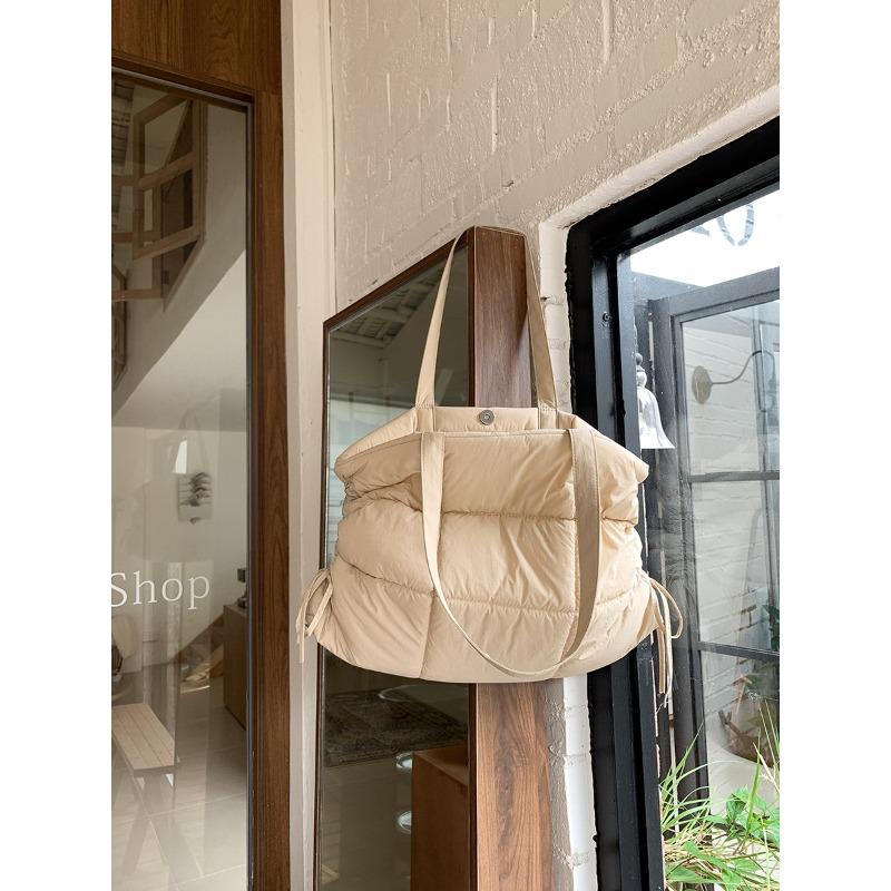 

Новая хлопковая одежда, спальные мешки, клетчатые повседневные плечевые сумки большой вместимости, сумки-тоут для занятий для студентов колледжа абрикосовый