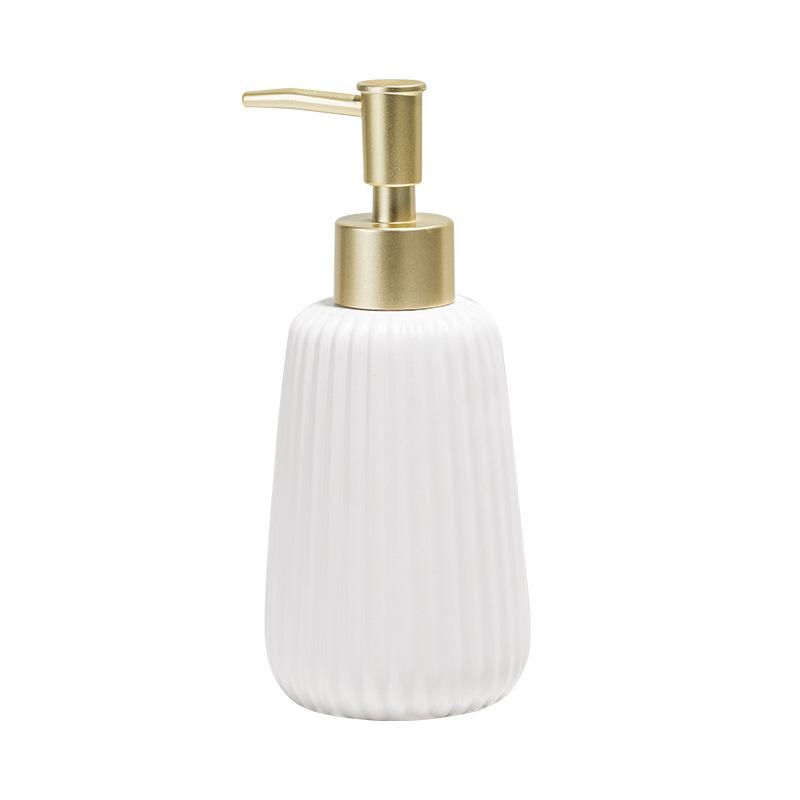 300ml Seifenspender Keramik Händedesinfektionsflasche Drucktyp Badezimmer Duschgel Shampoo Sub-Verpackungsflaschenspender