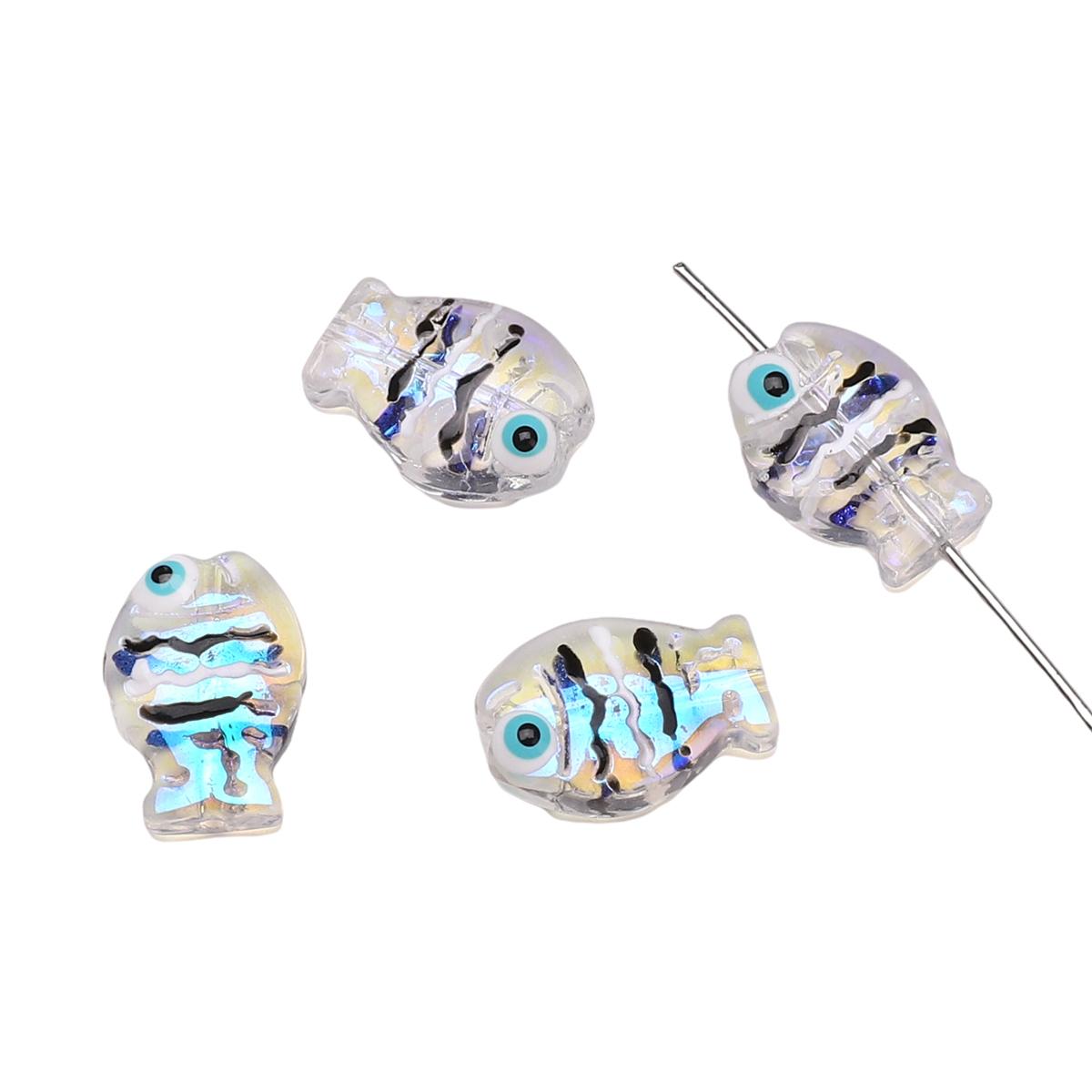 

14x10 мм хрустальные стеклянные бусины, свободные разделители, милые бусины-рыбы для изготовления ювелирных изделий, браслет, ожерелье
