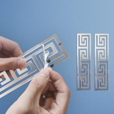 12 Stück 1 mm Acryl Dreidimensionale Hohlwandaufkleber Wand Taillenlinie Dekorative Aufkleber