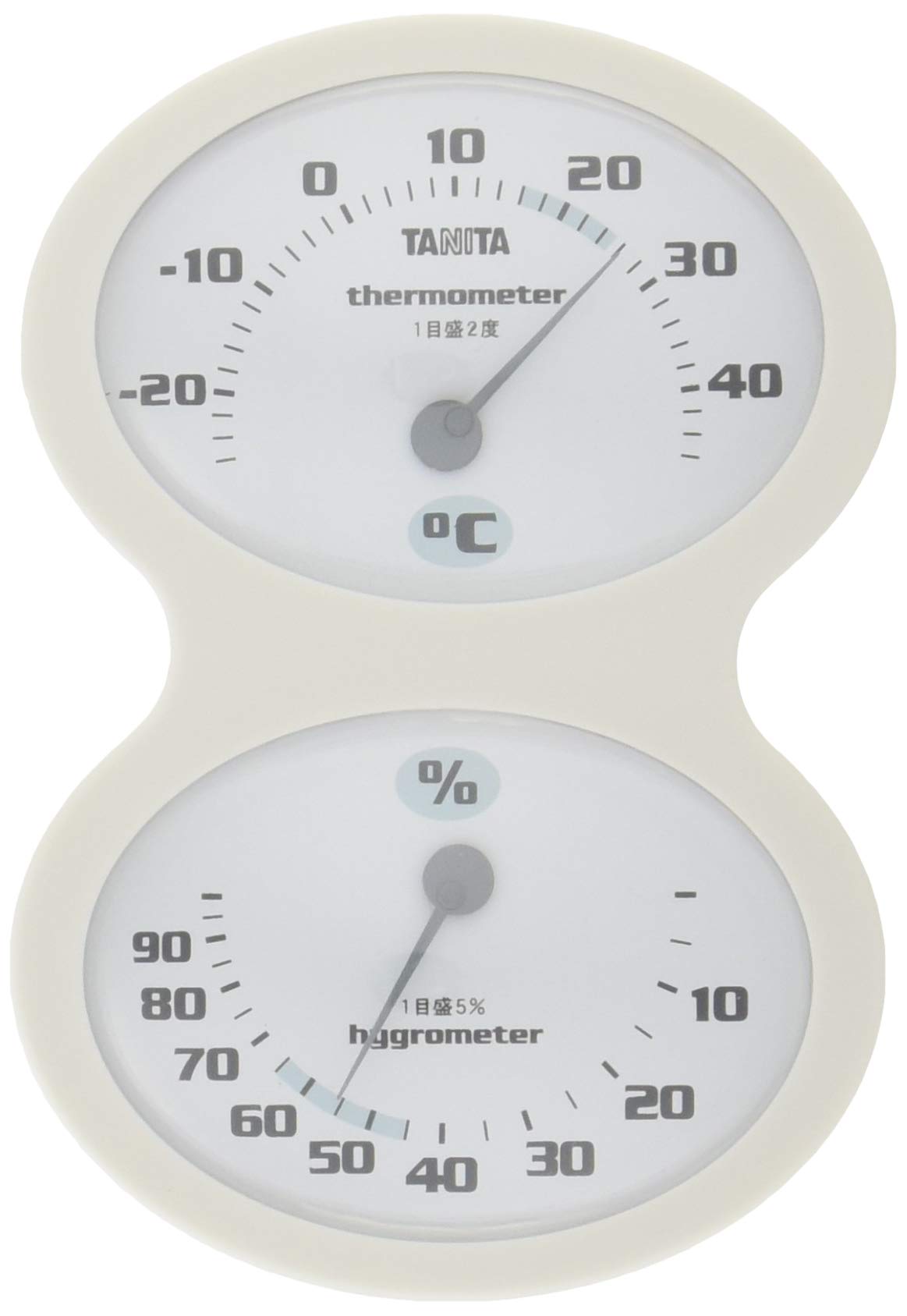 

Tanita Temperature and WH Thermo-Hygrometer, Humidity, Analog, Wall-Mounted, White, TT-509 білий