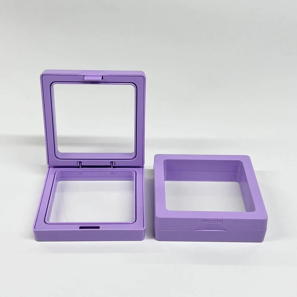 10pcs Transparent Floating Display Box Plastic Film Jewelry Packaging Box Jewelry Necklace Ring and Collectible Storage Box