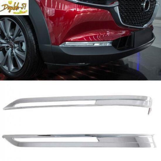 Chrome Accessories Front Fog Light Lamp Cover Trim For Mazda CX-30 -