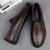 Fashion Italian Casual Shoes Men Brand Slip On Formal Luxury Shoes Men Loafers Moccasins Genuine Leather Black Driving Shoes Business