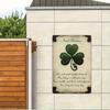 Hisun Tin Sign Vintage Irish Blessing Shamrock Four Leaf Clover Retro Metal Tin Sign Rustic St Patricks Day Decor Wall Art for Home Bar Pub