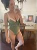European & American Color Block One-Piece Swimsuit: Sexy, Fresh, High-Waisted, Conservative Design