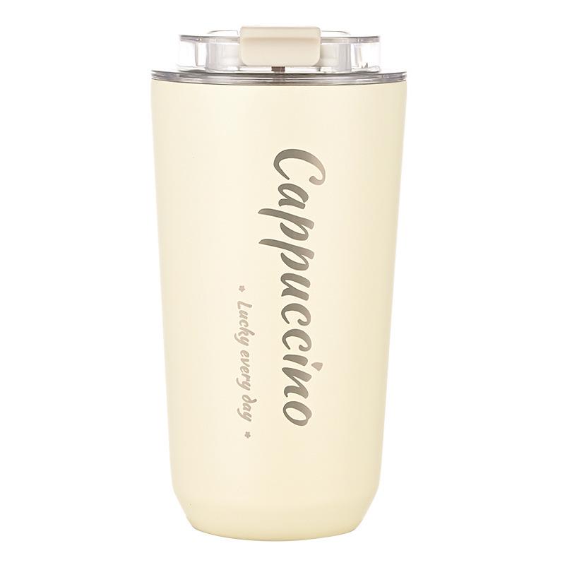 Portable Double-Layer Vacuum Insulated Coffee Cup - Stainless Steel, Creative Design for Girls