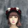 Gothic Skull Horn Headband Halloween Costume Party Stage Performance Dark Theme Accessory