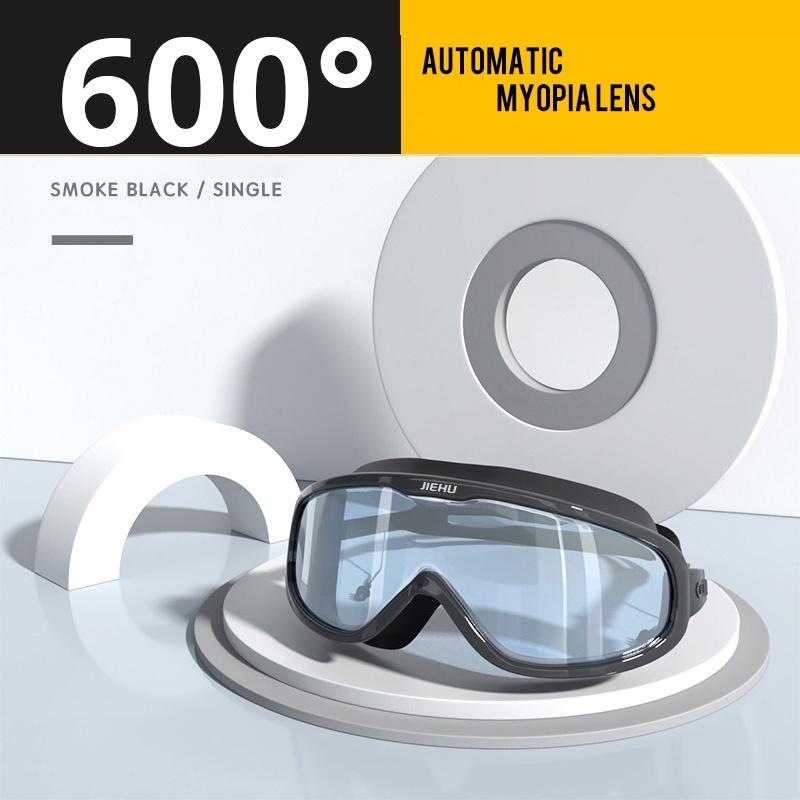 Myopie-Verschreibung -1,5 ~ -8,0 Grad Wasserdichte Anti-Beschlag-Silikon-Schwimmbrille mit Ohrstöpseln