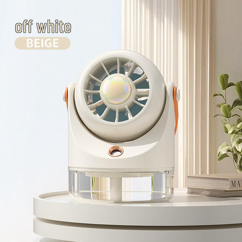 

Rechargeable Silent Desktop Spray Fan - Cooling & Air Circulation for Dormitory/Office DM-73 Spray Fan грязно-белый