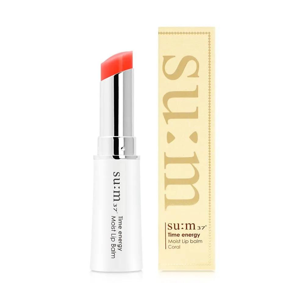 SUM37 Time Energy Moist Lip Balm 6g Red, Coral, Pink, Moist. Choose 1 for color payoff, lip protection, or lip care.