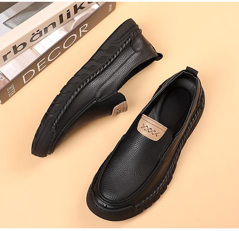 Новые туфли для мужчин Повседневная обувь из натуральной кожи Деловые туфли на плоской — фото 4