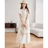 TERRE BLEUE Women's A-Line Bubble Sleeve Midi Dress