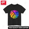 Volleyball Tshirt Colorful Volleyball Ball Sports Lovers Playful Print All Cotton Graphic Top Minimalist Style