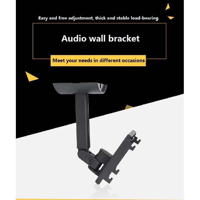 2/4PCS Speaker Stand Bracket Universal Stainless Steel Mount Hanger For Speaker Wall Mount Bracket UB-20II 535 525 550 Black