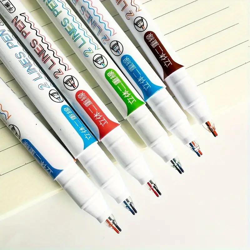 Double-Liner Pens Colored Markers Fine Highlighters Writing Tools for Business Office School Art Drawing
