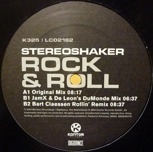 

12inch Record STEREOSHAKER - Rock & Roll K325 Kontor Records 2003 Germany Dance & Electronica Used
