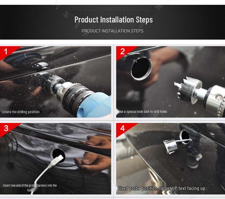 LCD Blue Light 8-Probe Buzzer Reversing Radar for Cars
