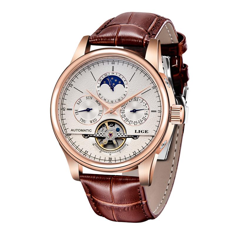 LIGE Men Watches Automatic Mechanical Watch