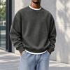 Sweatshirt à col rond coupe ample pour homme, Haut pull décontracté d'hiver pour un usage quotidien