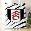 "Black White Striped Shield Design" Patterned Blanket, Flannel, Suitable for All Seasons, Home Decor, Warm and Cozy