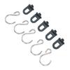 50 Pieces Plastic Roller Clips S Hook Stainless Steel Greenhouse Hook for Plant Pots, 50 Clips and 50 Hooks for Gardening and Planting