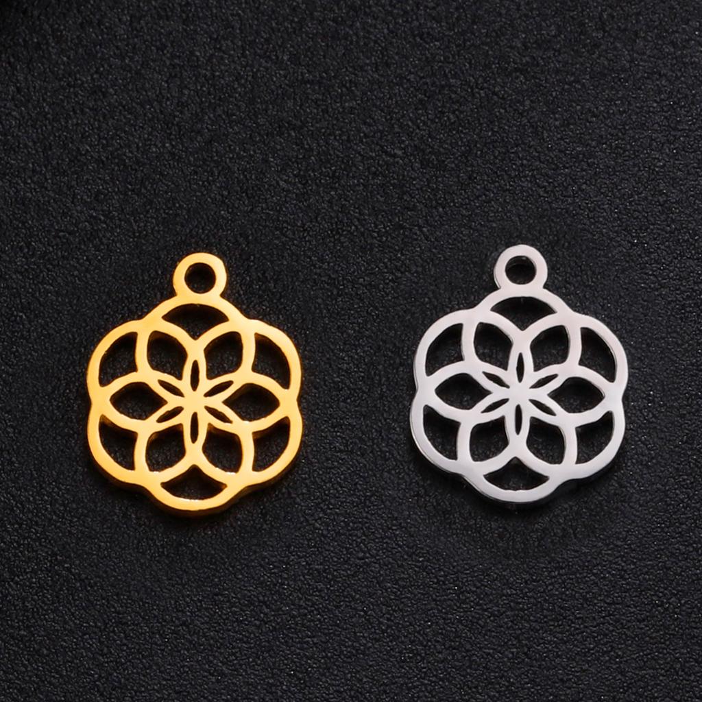 Teamer 5pcs/lot Stainless Steel Charms for Jewelry Making Bear Leaves Stars Pendant Mini Charm Bracelet DIY Accessories Hot Sale