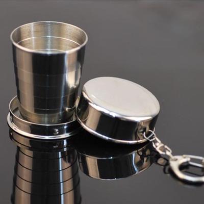 Steel Travel Telescopic Collapsible Shot Glass Emergency Pocket Cup