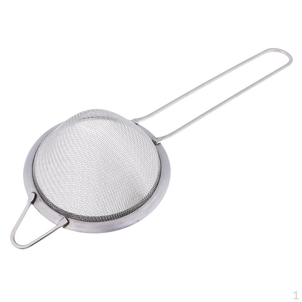 

Stainless Steel Double Mesh Strainer Handy Kitchen Tool 9cm