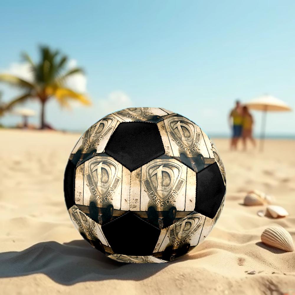 SIZE 5 Dynamo Dresden Soccer Ball Colorful All Ages Machine Stitched PVC Competition Ready Durable High-Bounce