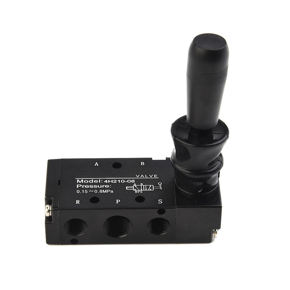 Hand Pull Lever Valve Pneumatic Air Valve 4H210-08 5 Port 2 Position 1/4In PT Control Five Way Manual Valve Tool Part
