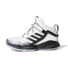 Lockdown J Fabric Slip Resistant Abrasion Resistant Mid Top Children's Basketball Shoes White Black Unisex GZ3084
