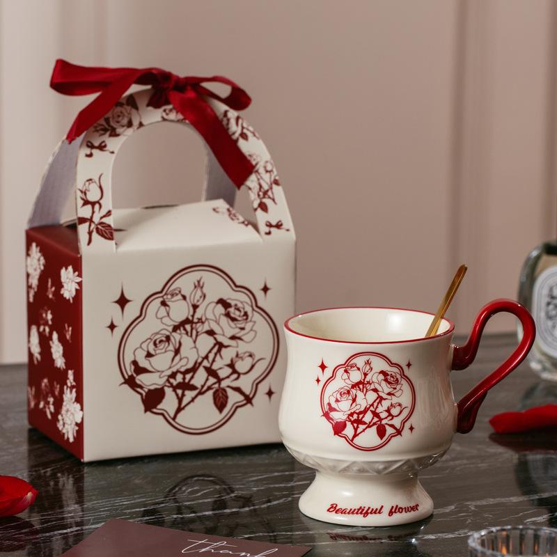 Ретро Кружки для Молодоженов Свадебные и Помолвочные Керамические Кружки Подарочные Кружки для Новобрачных Изысканные Кружки Как Сувениры 360ML