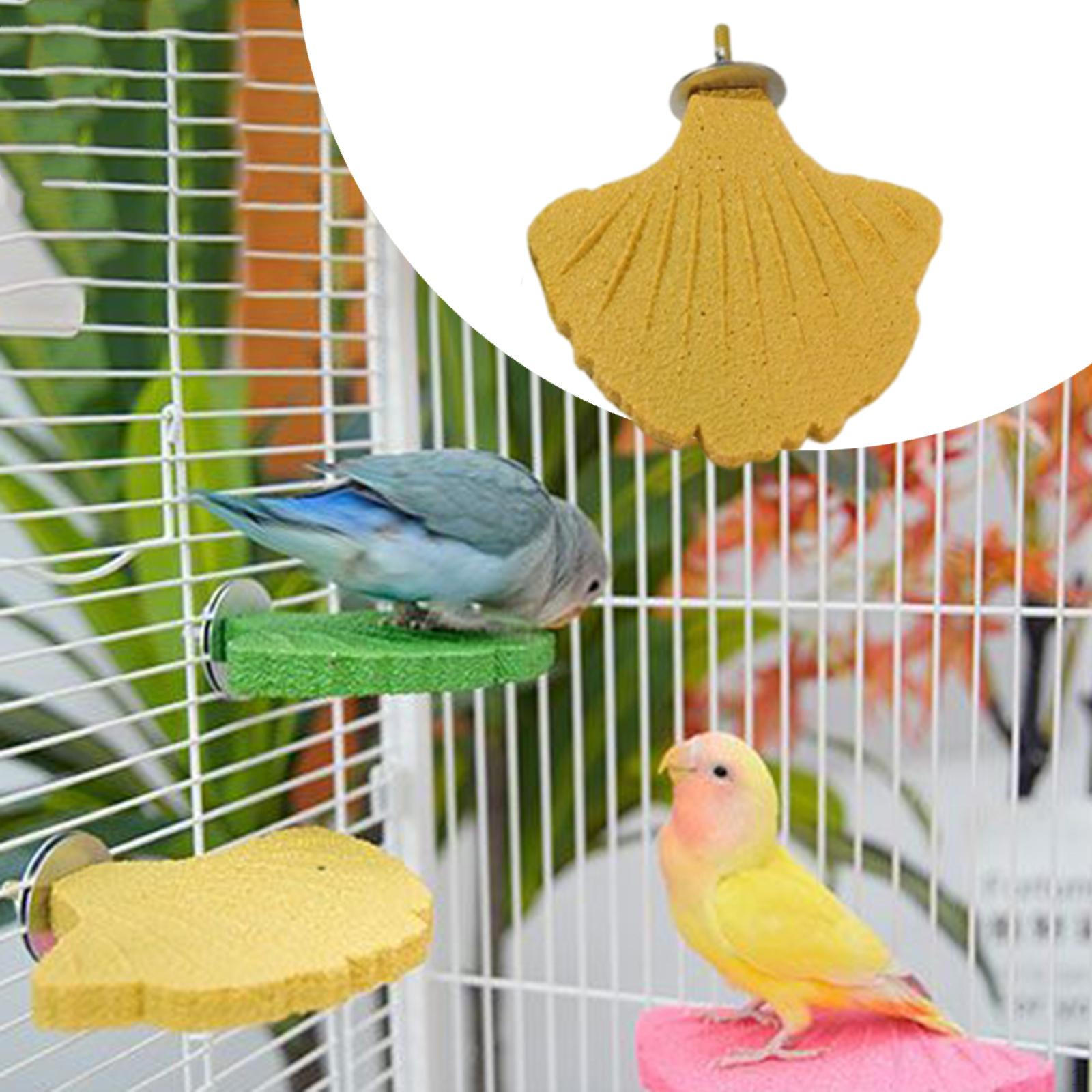 

Жердочка для птиц с дизайном листьев гинкго, станция для стачивания когтей для попугаев жёлтый