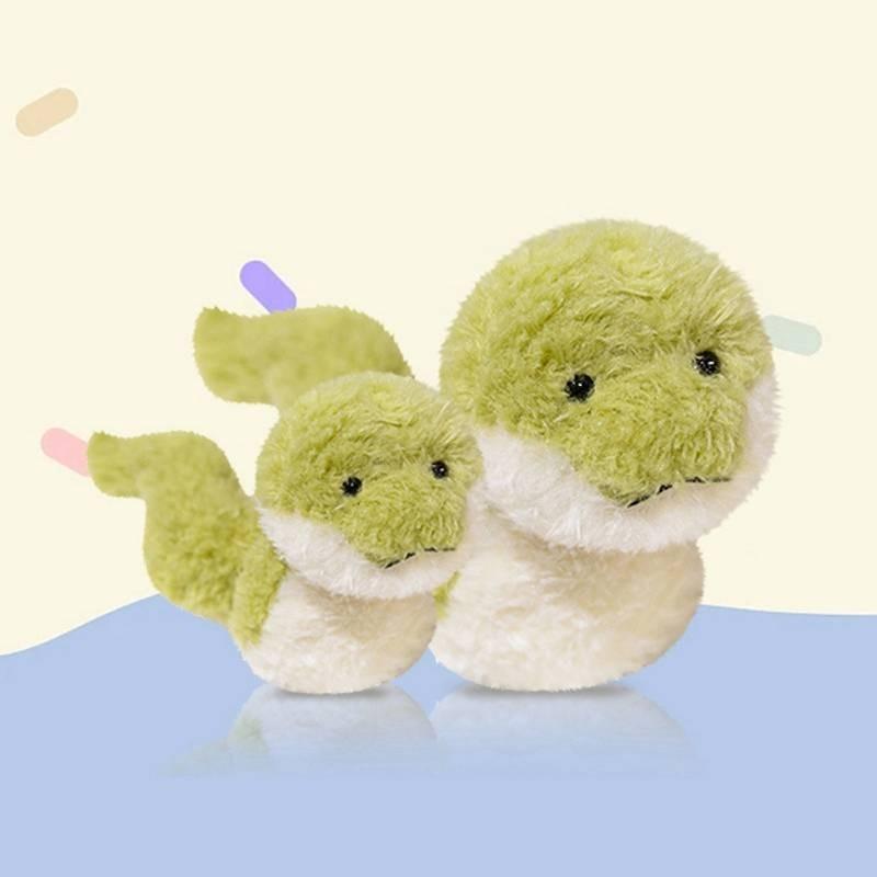 Adorable Green Snake Plush Toy Soft Stuffed Doll Cuddly Animal For Kids Gifts