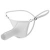 Ice Silk T-Back G-String Men Sexy Open Penis Sheath Underwear Ultra Thin See Through Panties Soft Thongs Sheer Erotic Lingerie