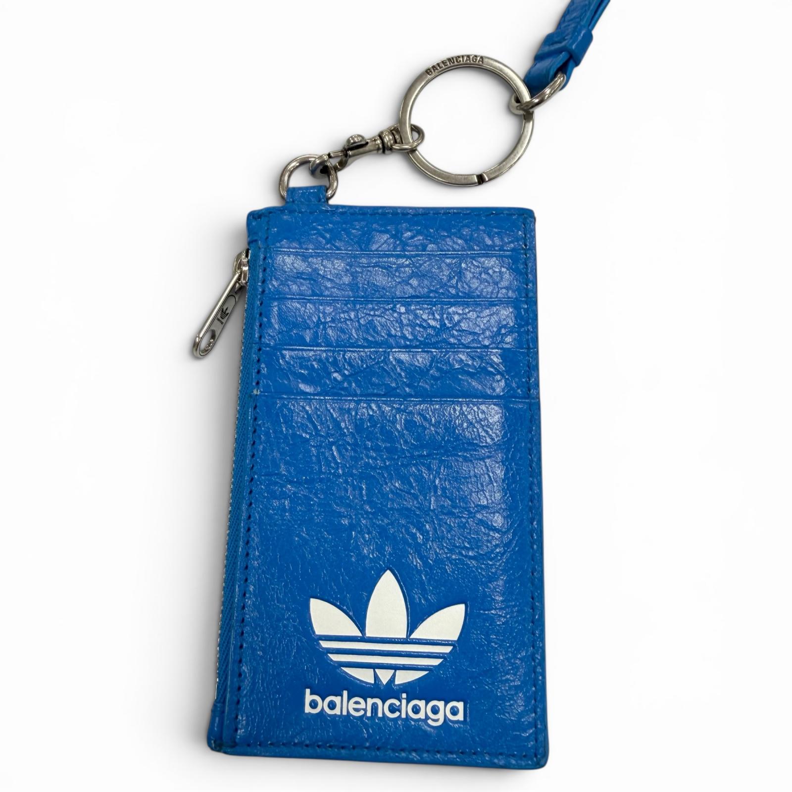 Great BALENCIAGA adidas Coin case blue