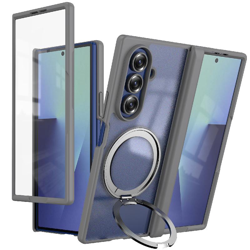 Minimalist 360° Rotating Drop-Proof Case for Samsung Z Fold7: Anti-Scratch PC Hard Cover