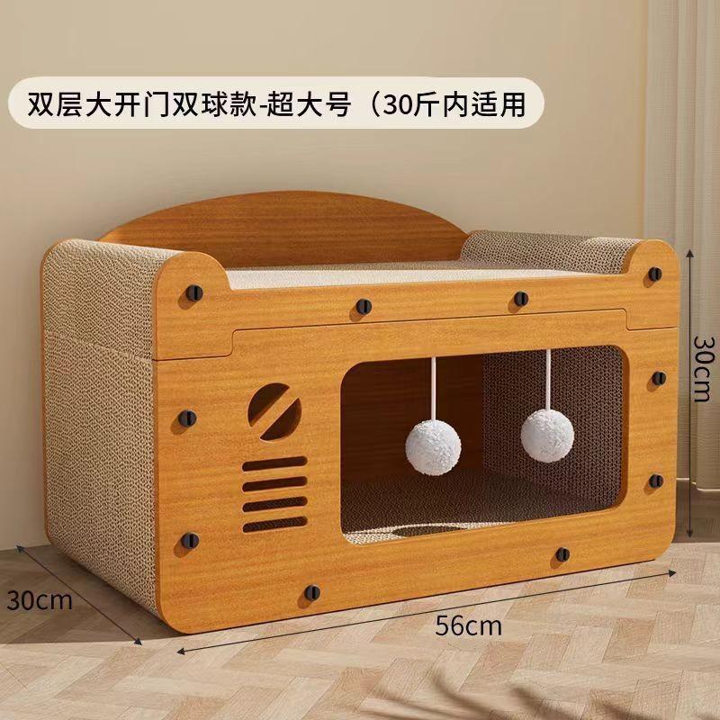 Cat House Villa with Scratching Board