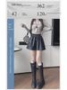 Women's High-Waist PU Leather A-Line Pants: Black Wide-Leg, Loose Fit for Autumn/Winter 2023