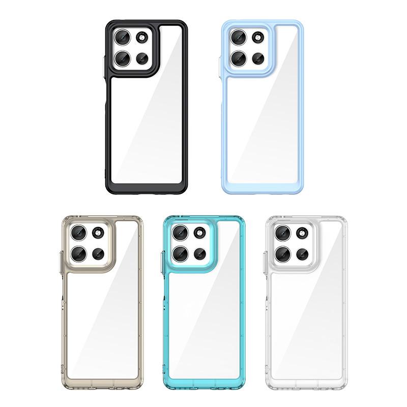 For Motorola Moto G66Y Case Moto G66J G66Y Cover TPU Border Acrylic Backplane Bumper Protective Phone Cases On Moto G66J Funda