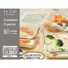 Pearl Metal Heat-Resistant Glass Storage Containers, 350ml, Set of 3, Square, Le Ciel, HB-6466