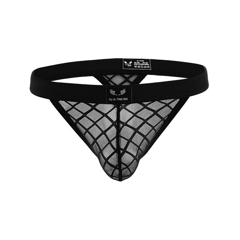Men's Fashionable Breathable Mid-Waist Mesh Thong Underwear